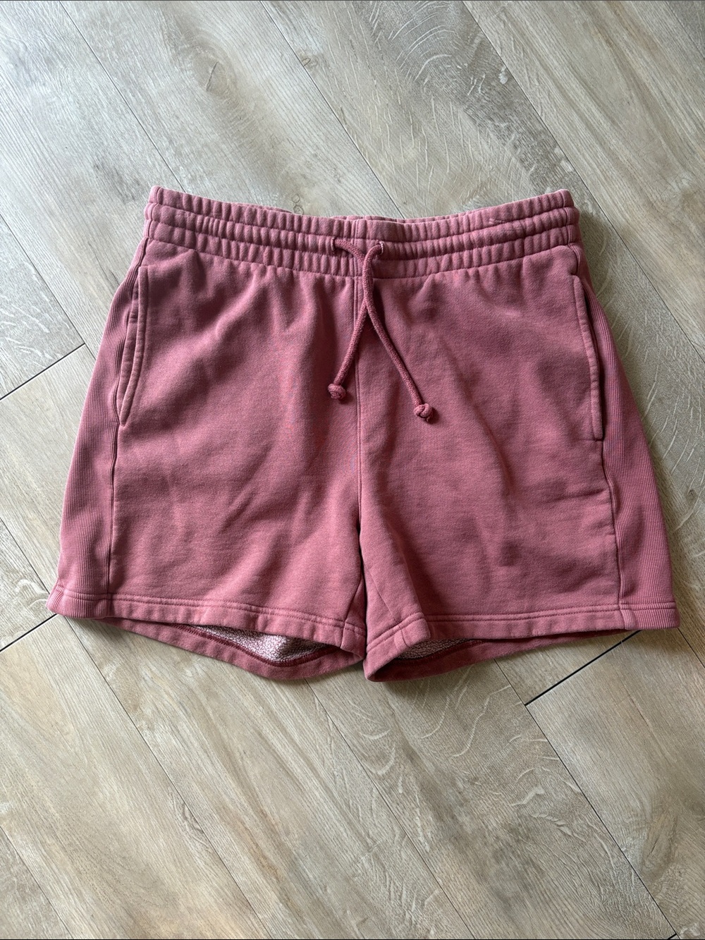 TNA Cozy Fleece Boyfriend Dusty Rose Shorts Size Medium